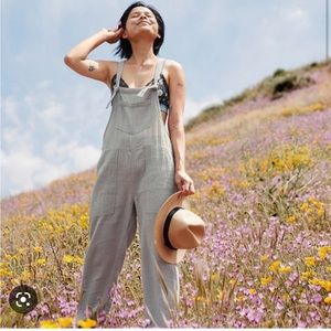 Aerie knot overall in salty air light blue American eagle outfitters